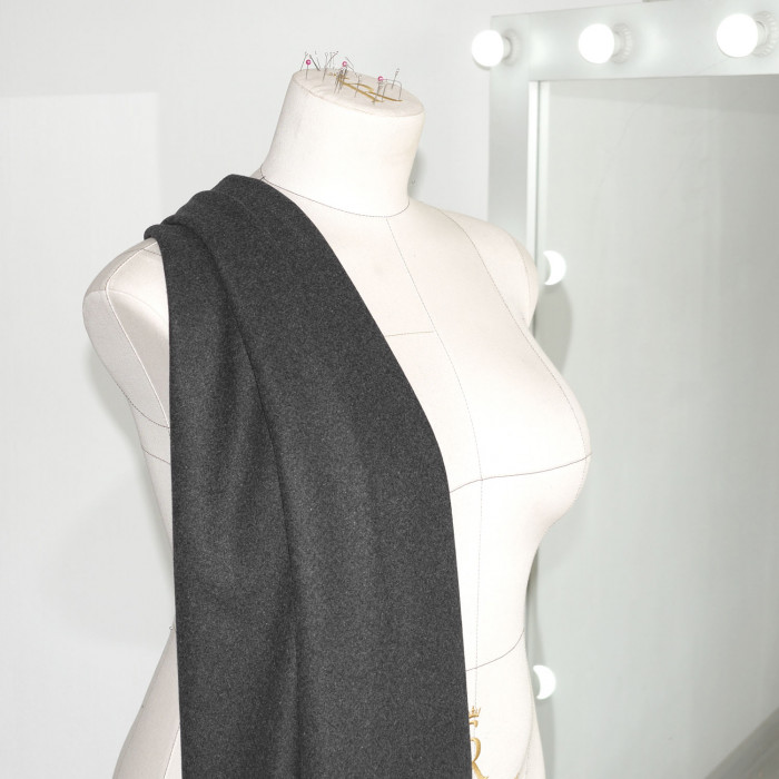 Мерный лоскут 3м.Ткань костюмно пальтовая шерсть Max Mara МА1807/Magnet (пластичная) /26.02.890