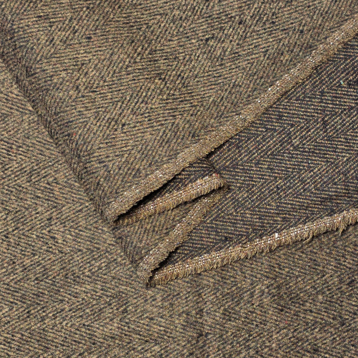 Твид шерсть Herringbone DR2711/Prickly Pear для пошива куртки №1269 по выкройке Grasser