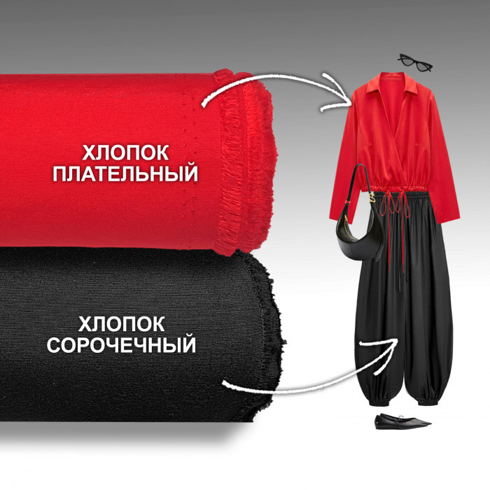 Набор тканей для шитья 26.08/Скарлет