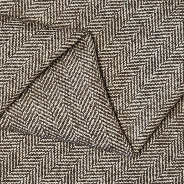 Ткань Твид костюмная шерсть Herringbone МА2708/Лесной орех Предзаказ: отправка с 20 сентября
