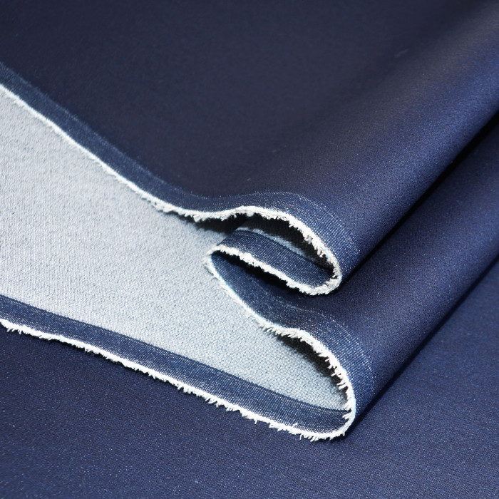 Мерный лоскут 1м.Ткань Джинса костюмно брючная Fendi МА0303/Medieval Blue /26.02.881